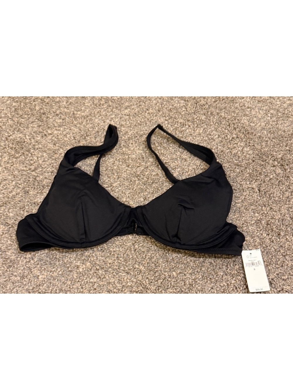 GAP Black Underwire Bikini Swim Top Size Small NWT